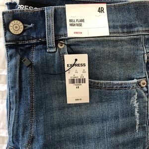 Express Bell Flare High Rise jeans